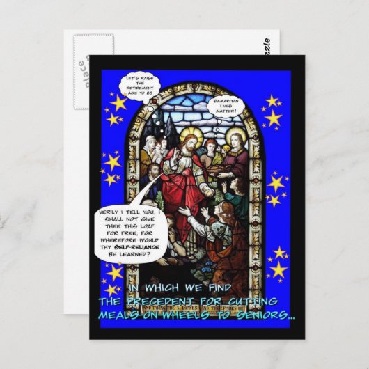 GOP und der Hunger Postkarte (Vorne/Hinten)