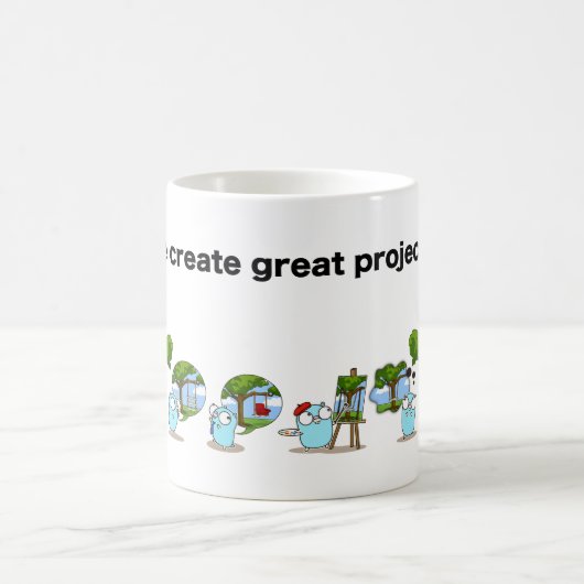 Gopherくん Kaffeetasse (Mittel)