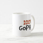 Gopher 100 Prozent Kaffeetasse (VorderseiteRechts)