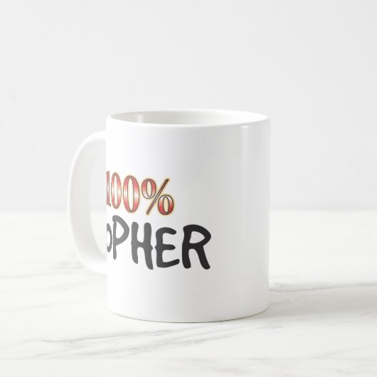 Gopher 100 Prozent Kaffeetasse (Vorderseite Links)