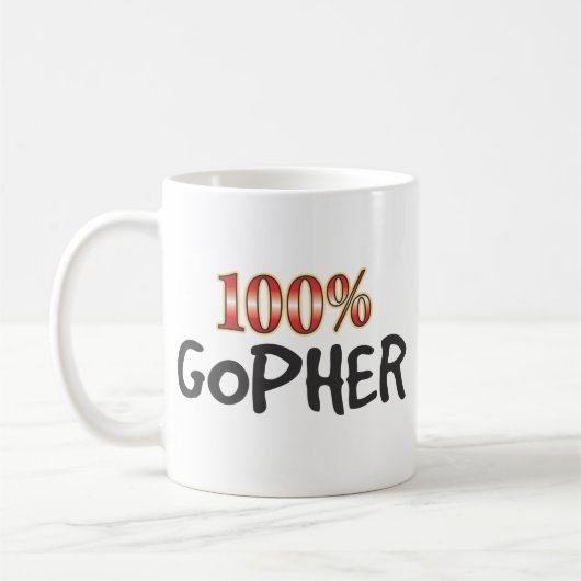 Gopher 100 Prozent Kaffeetasse (Links)