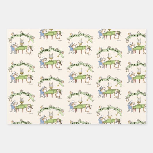 GOPHER BAROQUE von Sandra Boynton Geschenkpapier Set (Vorderseite 3)