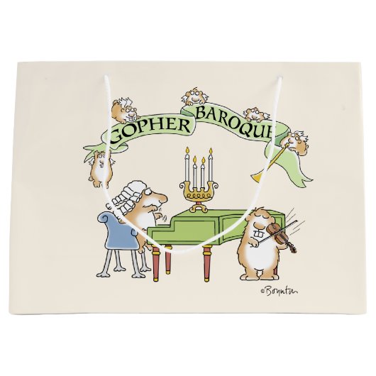 GOPHER BAROQUE von Sandra Boynton Große Geschenktüte (Vorderseite)