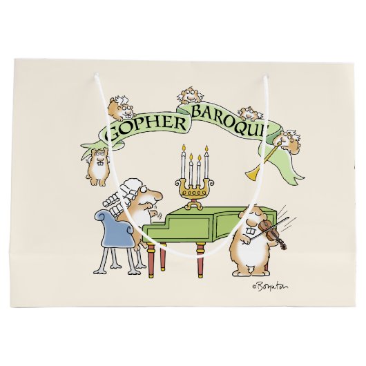 GOPHER BAROQUE von Sandra Boynton Große Geschenktüte (Rückseite)