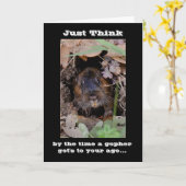 Gopher Birthday Karte (Gelbe Blume)