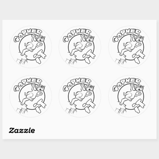 GOPHER ES Aufkleber (Blatt)