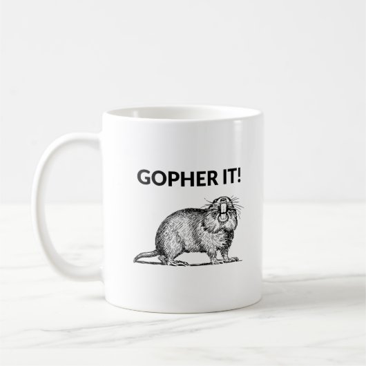 Gopher Es Lustig Gopher Wortspiel Kaffeetasse (Links)
