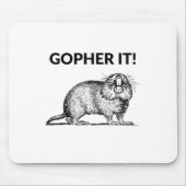 Gopher Es Lustig Gopher Wortspiel Mousepad (Vorne)