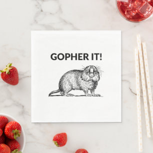 Gopher Es Lustig Gopher Wortspiel Serviette