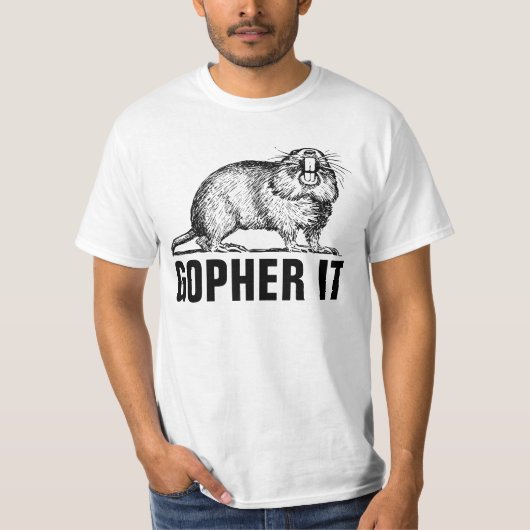 GOPHER ES, lustige T - Shirts (Vorderseite)