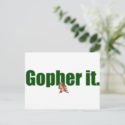 Gopher es. postkarte (Stehend Vorderseite)