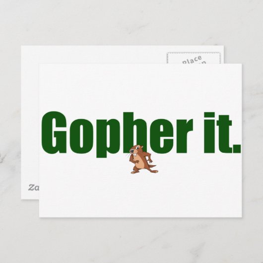 Gopher es. postkarte (Vorne/Hinten)