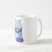 Gopher Gamer. Golang Kaffeetasse (VorderseiteRechts)