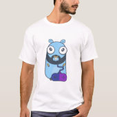 Gopher Gamer. Golang T-Shirt (Vorderseite)