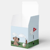 Gopher & Golf Gefälligkeitsbox mit Ball, Flagge &  Geschenkschachtel (Geöffnet)