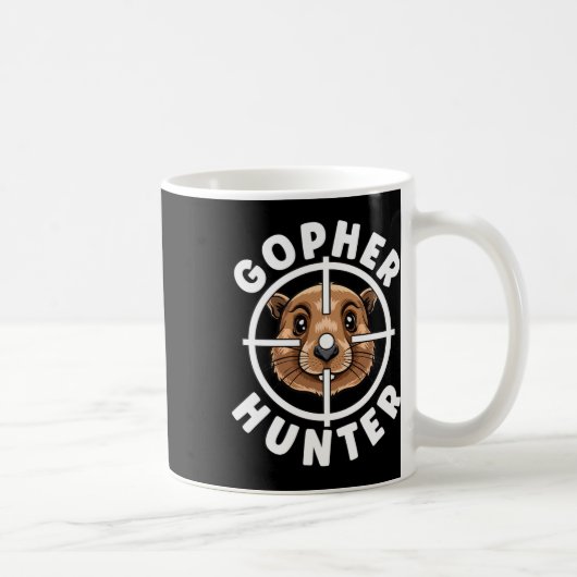 Gopher Hunter Crosshairs Falle Jagd Kaffeetasse (Rechts)