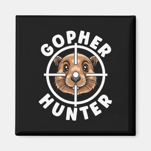 Gopher Hunter Crosshairs Falle Jagd Magnet (Vorne)