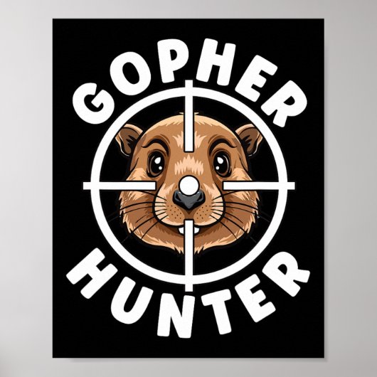 Gopher Hunter Crosshairs Falle Jagd Poster (Vorne)