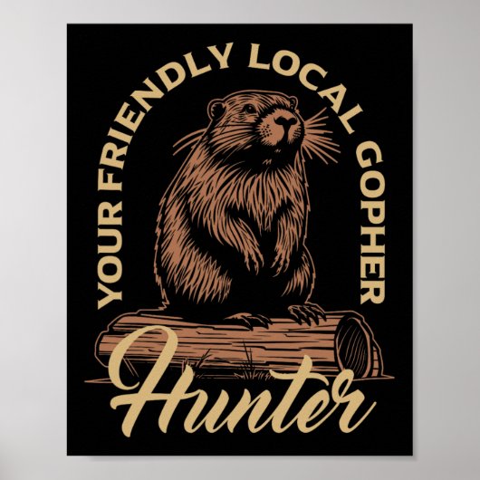 Gopher Hunter Gear Equipment Essentials Gopher Poster (Vorne)