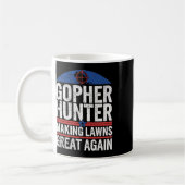 Gopher Hunter Rasen machen Großer I Gopher Jagd Kaffeetasse (Links)