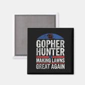 Gopher Hunter Rasen machen Großer I Gopher Jagd Magnet (Vorderseite/Rückseite)