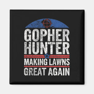 Gopher Hunter Rasen machen Großer I Gopher Jagd Magnet