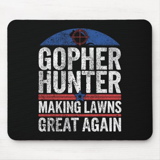 Gopher Hunter Rasen machen Großer I Gopher Jagd Mousepad (Vorne)