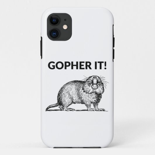 Gopher It Funny Gopher Pun Case-Mate iPhone Hülle (Rückseite)