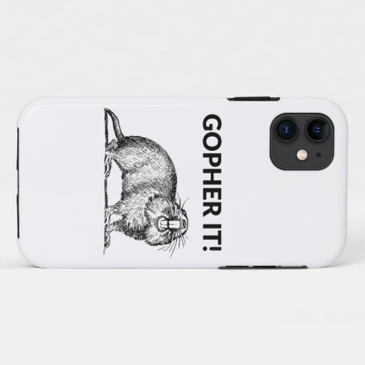 Gopher It Funny Gopher Pun Case-Mate iPhone Hülle (Rückseite (Horizontal))