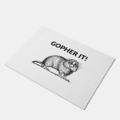 Gopher It Funny Gopher Pun Fußmatte (Schrägansicht)