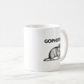Gopher It Funny Gopher Pun Kaffeetasse (VorderseiteRechts)
