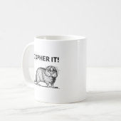 Gopher It Funny Gopher Pun Kaffeetasse (Vorderseite Links)
