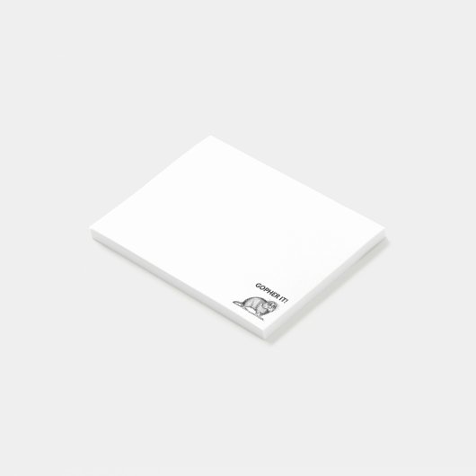 Gopher It Funny Gopher Pun Post-it Klebezettel (angewinkelt)