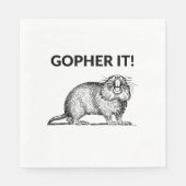 Gopher It Funny Gopher Pun Serviette (Vorderseite)