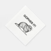 Gopher It Funny Gopher Pun Serviette (Ecke)