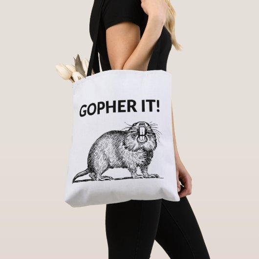 Gopher It Funny Gopher Pun Tasche (Von Nahem)