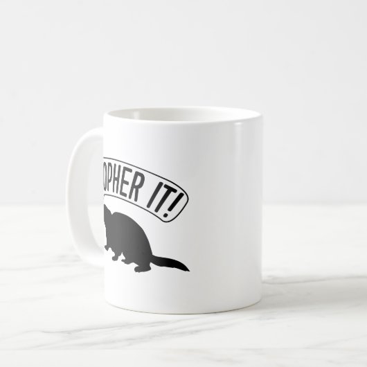 Gopher It Kaffeetasse (Vorderseite Links)