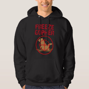 Gopher-Jagd lustig einfrieren Gopher-Jäger Hoodie