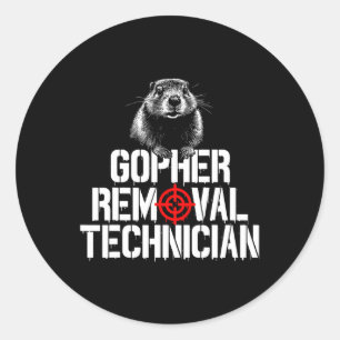 Gopher Jäger Gopher Hunter Supplier Gopher Runder Aufkleber