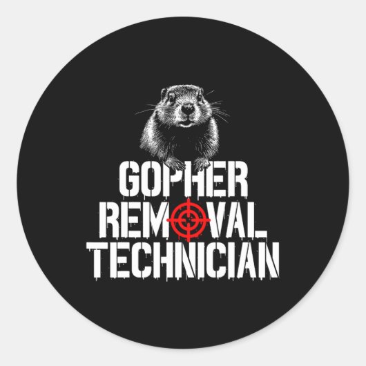 Gopher Jäger Gopher Hunter Supplier Gopher Runder Aufkleber (Vorderseite)