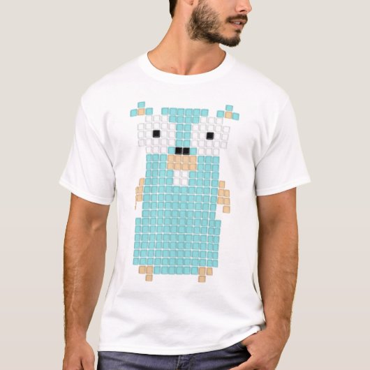 Gopher-Pixel T-Shirt (Vorderseite)