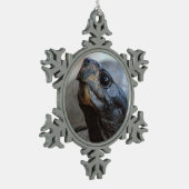 Gopher-Schildkröte Schneeflocken Zinn-Ornament (Links)