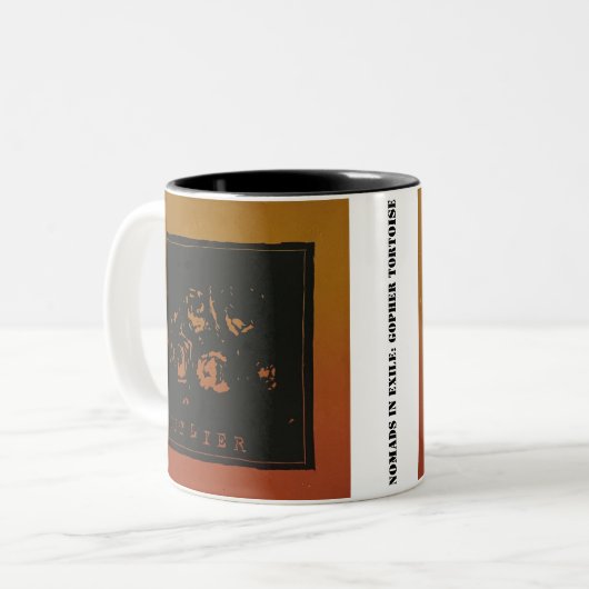 Gopher-Schildkröte und die Auswirkung der roten Zweifarbige Tasse (Vorderseite Links)