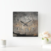 Gopher-Schildpatt-Entwurf Quadratische Wanduhr (Zuhause)