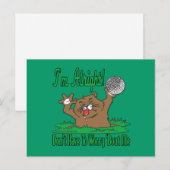 Gopher und der Golfball Postkarte (Vorne/Hinten)