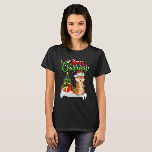 Gopher Xmas Decorations Santa Gopher Christmas T-Shirt (Vorne ganz)