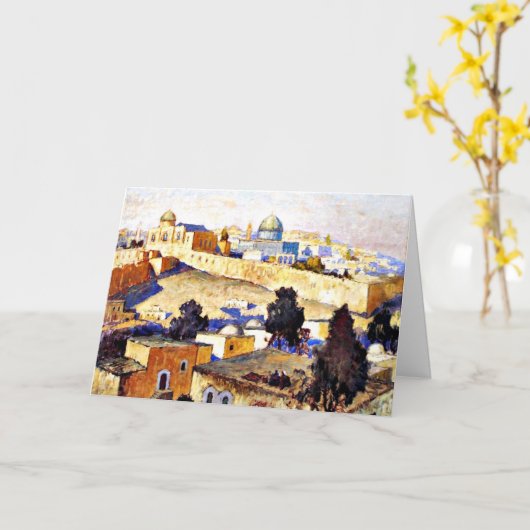 Gorbatow - Jerusalem 2, Kunstmalerei Karte (Gelbe Blume)