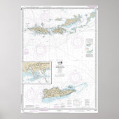 Gorda zu St. Thomas und St. Croix Wasserkarte Poster (Vorne)