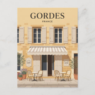 Gordes Café-Fassade Frankreich Postkarte