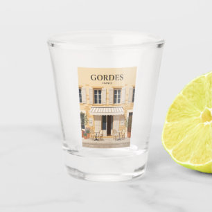 Gordes Café-Fassade Frankreich Schnapsglas